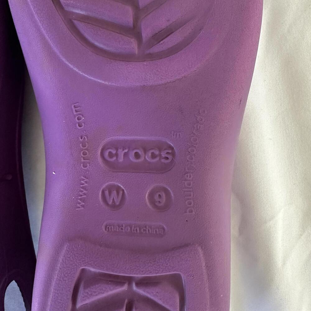 Crocs Women's Slingback Olivia Flats Comfort Slip on Shoes - Purple - Size 9 - Picture 5 of 6